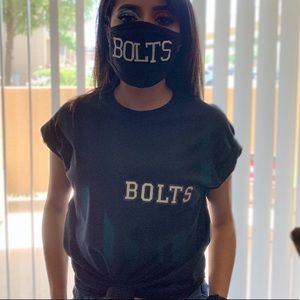 Bolts t-shirt and face mask
